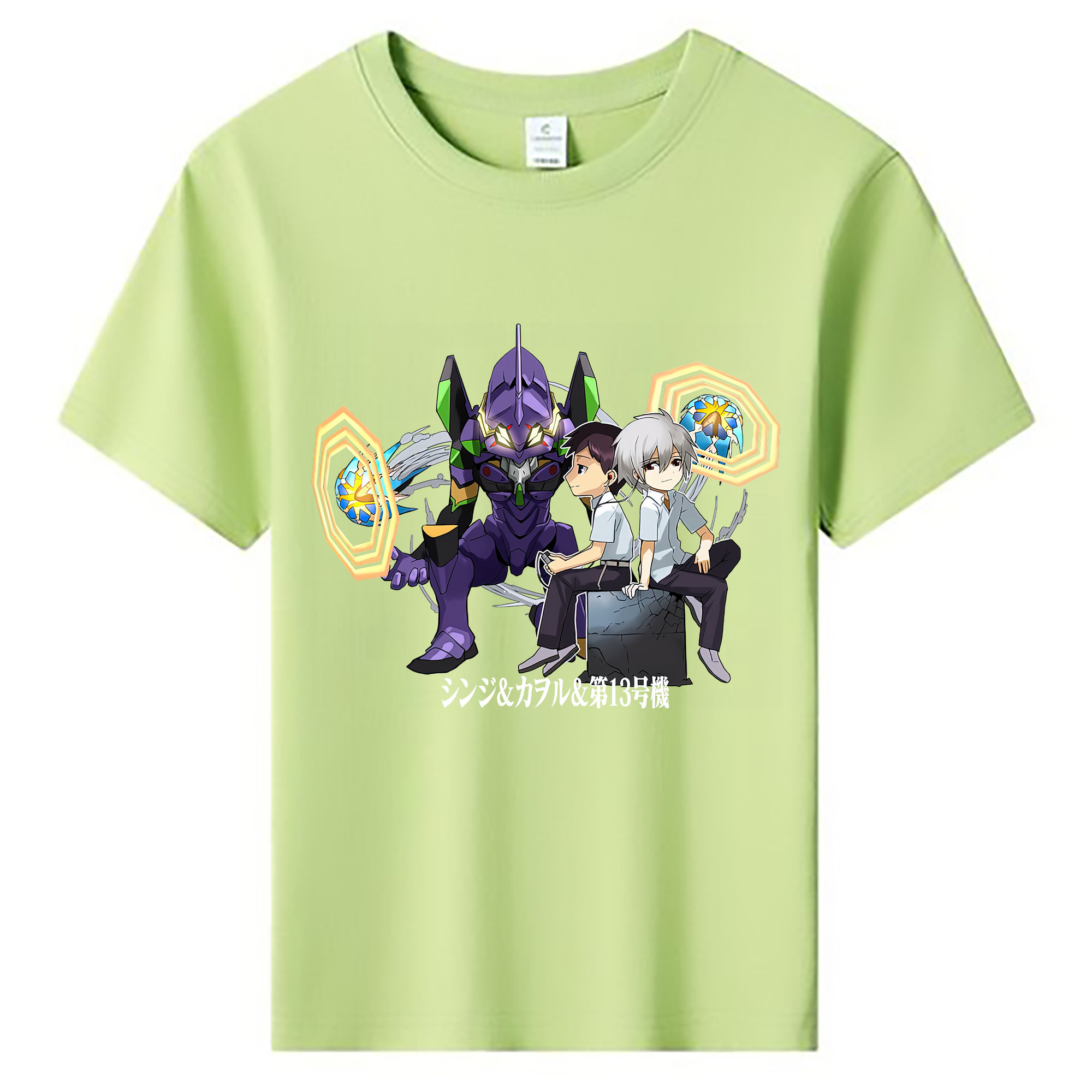 （画像用） EVA 新世紀エヴァンゲリオン 綿100％キッズTシャツ（フロントプリント）